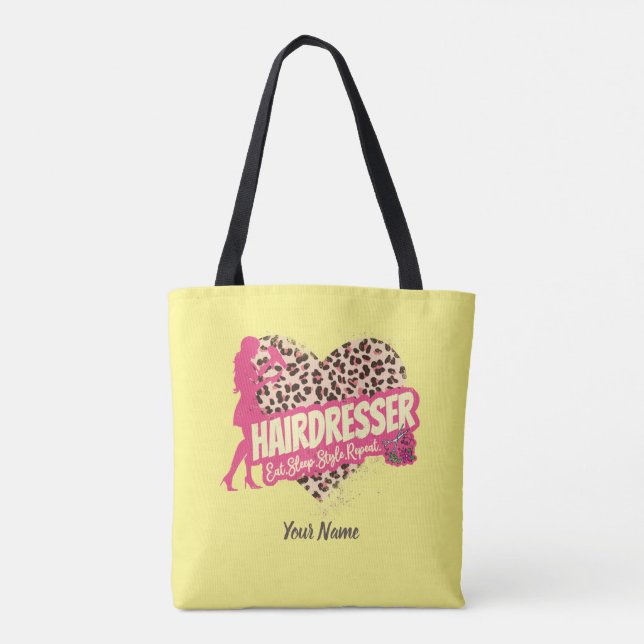 Bolsa Tote Hairdresser Leopardo Hustler Hairstylist (Verso)