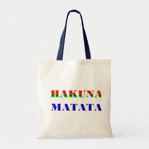 Bolsa Tote Hakuna Matata/frase africana para de "o presente
