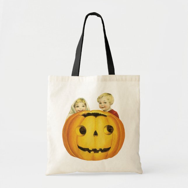 Bolsa Tote Halloween antigo, Jack-o-lanterno (Pumpkin) (Frente)