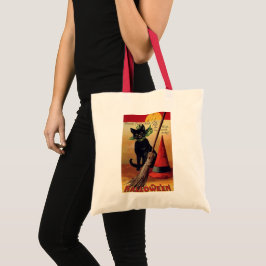 Bolsa Tote Halloween Antigo por Ellen Clapsaddle, Gato Preto