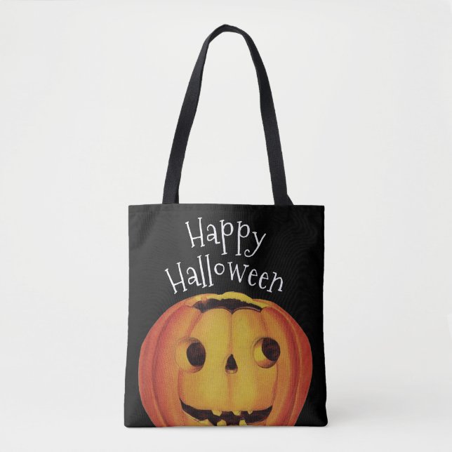 Bolsa Tote Halloween antigo, Pumpkin (jack-o-lanterno) (Frente)