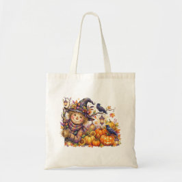 Bolsa Tote Halloween Assustador, Espantalho Curioso, Colheita