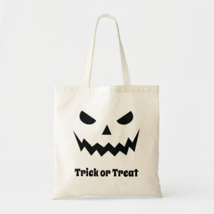 Bolsa Tote Halloween Assustador Jack O Lanterna Cara de Abóbo