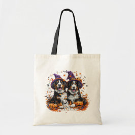 Bolsa Tote Halloween Bernese Mountain Dogs Witch Ghost