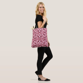 Bolsa Tote Halloween Boo e Bat Patterno