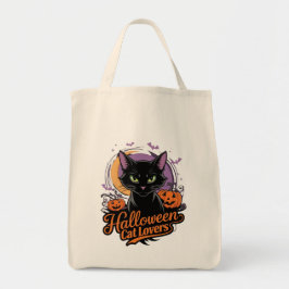 Bolsa Tote Halloween Cat Lovers