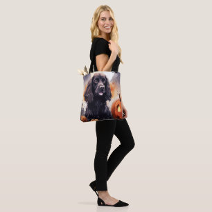 Bolsa Tote Halloween Cocker Spaniel Com Pumpkins