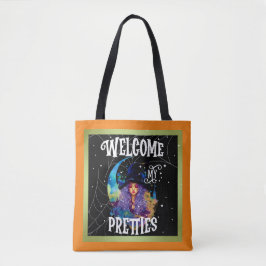 Bolsa Tote Halloween da beleza da bruxa retrô
