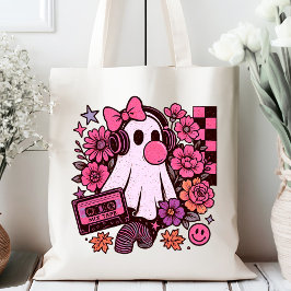 Bolsa Tote Halloween de Bublegum Aestético Retro Ghost Girl