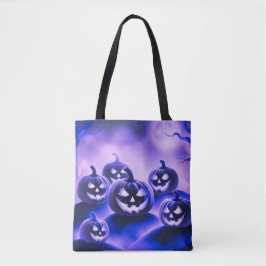 Bolsa Tote Halloween de Pumpkins Roxo