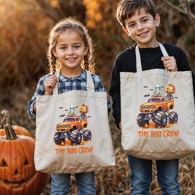 Bolsa Tote Halloween de uma Tripulação Moderna de Boo Tripula (Criador carregado)