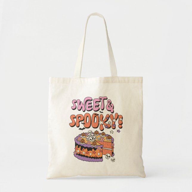 Bolsa Tote Halloween Doce E Spooky (Frente)