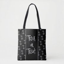 Halloween doce ou travessura preto e branco