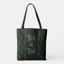 Halloween doce ou travessura verde e preto