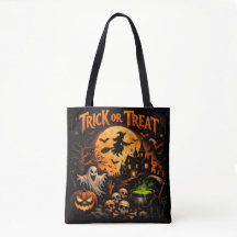 Halloween Doces ou Travessuras Preto e Laranja 
