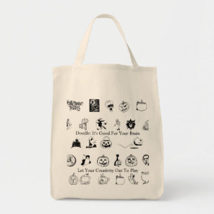 Bolsa Tote Halloween Doodle