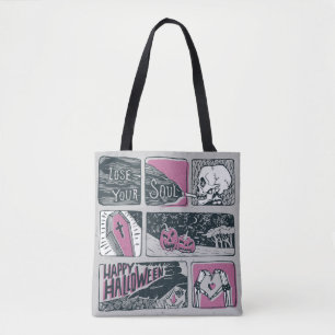 Bolsa Tote Halloween dos quadrinhos: Ilustração divertida
