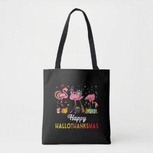 Bolsa Tote Halloween e Feliz Natal Hallothanksmas