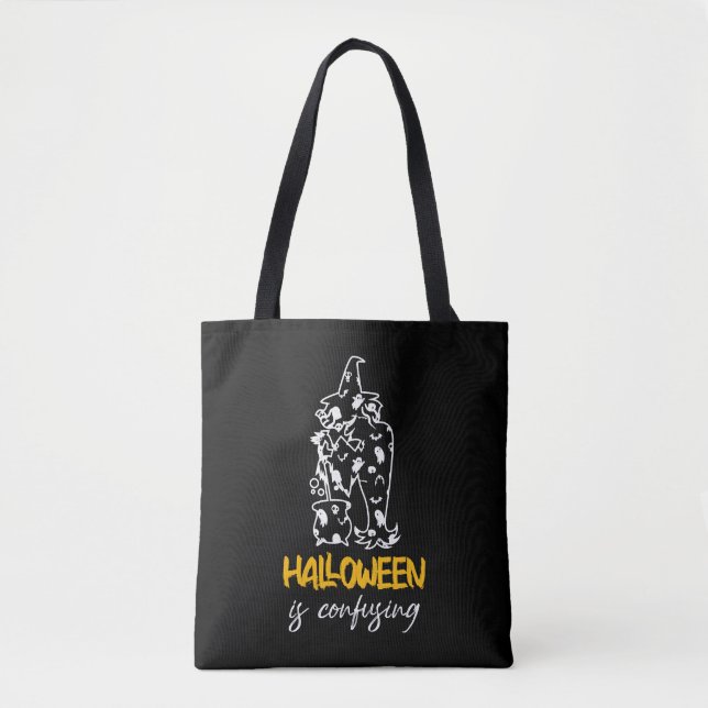 Bolsa Tote Halloween Está Confundindo Halloween Dizendo Prese (Frente)