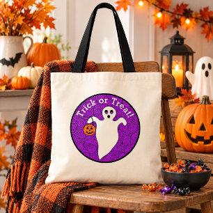 Bolsa Tote Halloween Fantasma Assustador Doces ou Travessuras