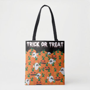 Bolsa Tote Halloween Fantasmas Assombrados Pumpkin Patch Gran