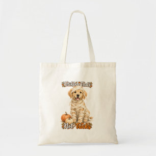 Bolsa Tote Halloween Fofo Retriever Dourado Múmia Truques