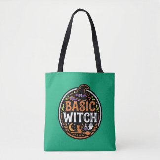 Bolsa Tote Halloween: gato preto e fantasma – Bruxa Básica.