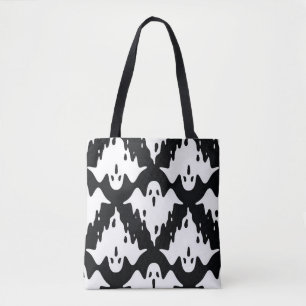 Bolsa Tote Halloween Ghost Spooky Sem Olhos Padrão