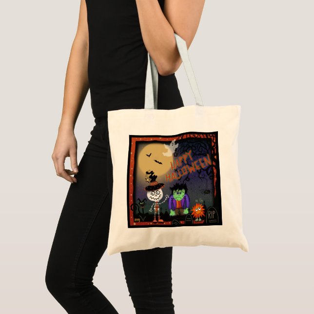 Bolsa Tote Halloween Goblins Inspirividade Grande Tote Bag (Frente (produto))