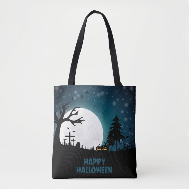 Bolsa Tote Halloween Graveyard (Frente)