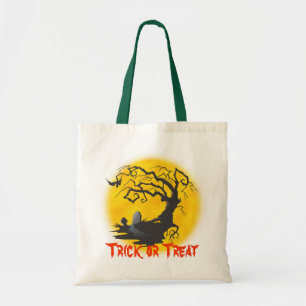 Bolsa Tote Halloween Graveyard and Moon Bag