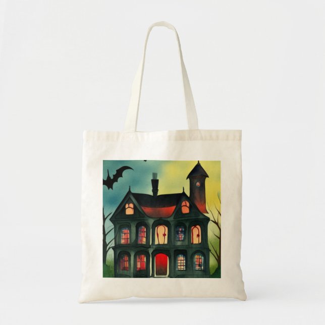 Bolsa Tote Halloween Haunted House (Frente)