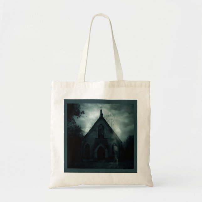 Bolsa Tote Halloween - Igreja Assombrada 1 (Frente)