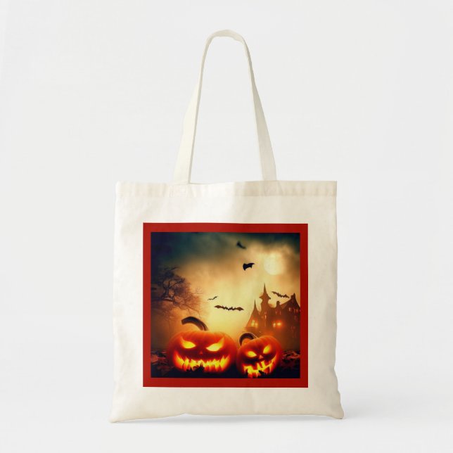 Bolsa Tote Halloween - Jack-O-Lanterns 8 Tote Bag (Frente)