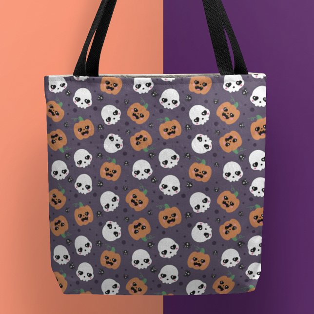 Bolsa Tote Halloween Kawaii Pattern (Criador carregado)