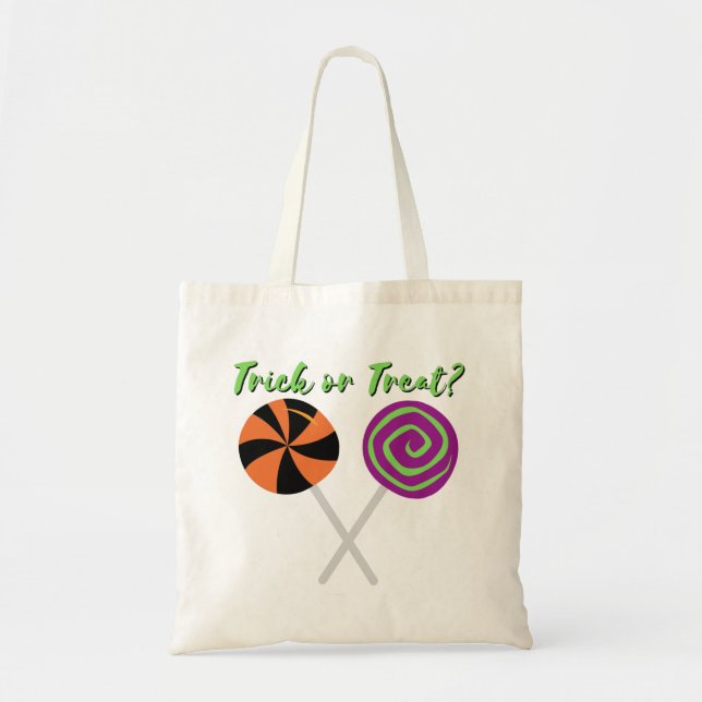 Bolsa Tote Halloween Lollipops Trick Ou Tratar Tote Bag (Frente)