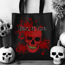 Bolsa Tote Halloween Maldito Truque de Crânio ou Trag de Trat