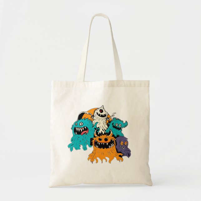 Bolsa Tote Halloween/Monster/Outubro/Queda (Frente)