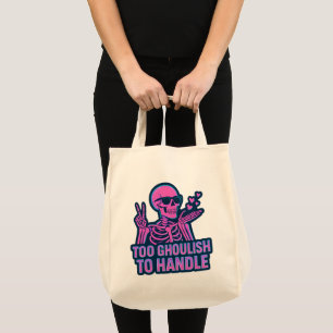 Bolsa Tote Halloween Muito Sinistro Para Lidar Esqueleto Engr