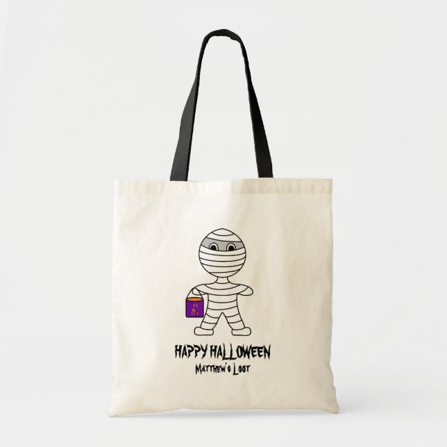 Bolsa Tote Halloween Mummy Loot Bag (Frente)