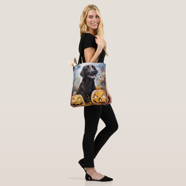 Bolsa Tote Halloween Nova Escotia Com Pumpkins Assustado (No(a) Modelo)