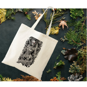 Bolsa Tote Halloween Orange-Eyed Female Skeleton