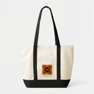 Bolsa Tote Halloween Orange Tartan