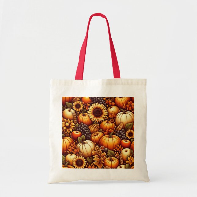 Bolsa Tote Halloween/outono/Outono/Abóbora (Frente)