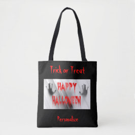 Bolsa Tote Halloween Paranormal Trick ou Treat Candy Reutiliz
