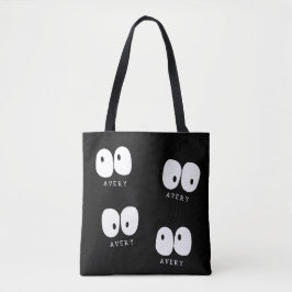 Bolsa Tote Halloween Personalizado De Monograma Moderno, Olho
