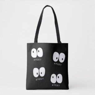 Bolsa Tote Halloween Personalizado De Monograma Moderno, Olho