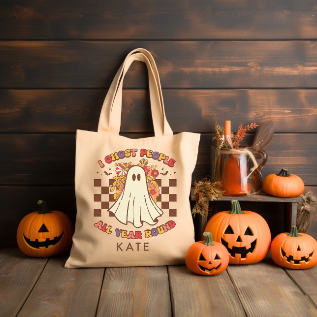 Bolsa Tote Halloween Personalizado Retro Groovy (Criador carregado)
