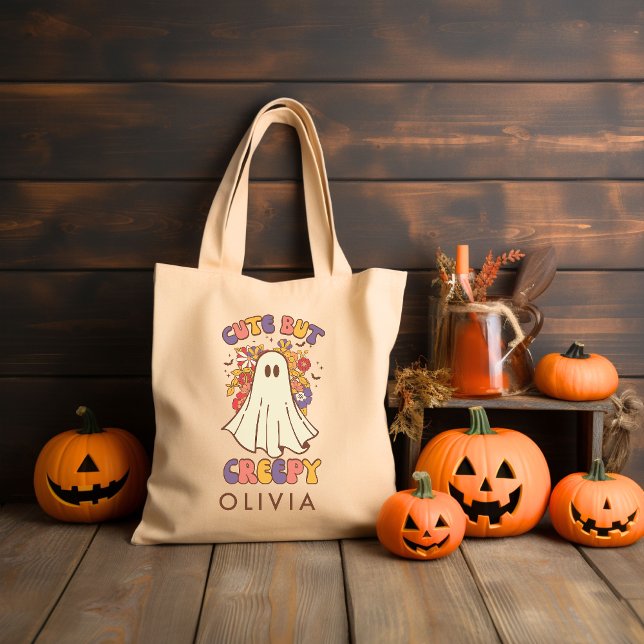 Bolsa Tote Halloween Personalizado Retro Groovy (Criador carregado)