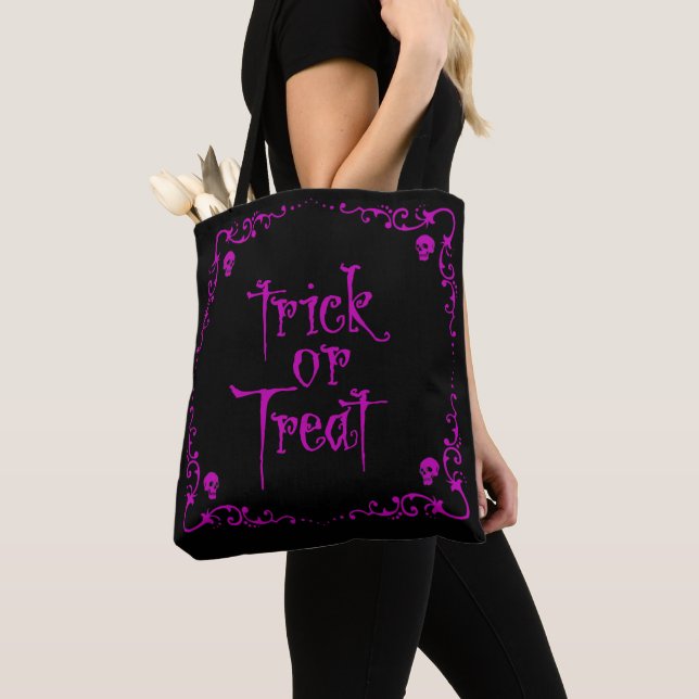 Bolsa Tote Halloween Poison Purple Trick or Treat (Close Up)